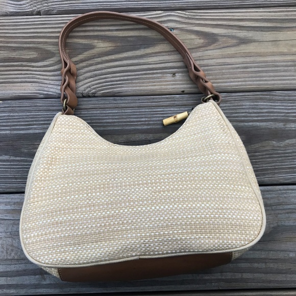 Fossil Handbags - Fossil Hand Bag Purse Leather Woven Shoulder bag